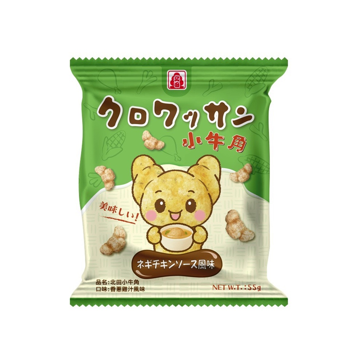 Pei Tien- Mini Horn Corn Snack (Green Onion Chicken Flavor) 55g