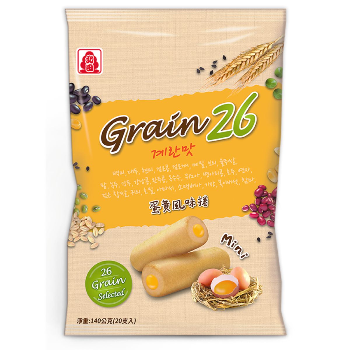 Pei Tien- Mini Egg Yolk Flavored Rolls 140g