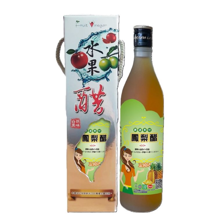 正純- 美味しいフルーツビネガー シルバーギフトボックス パイン酢 600ml