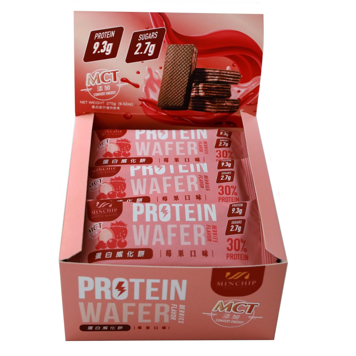 Mincher- Protein Wafer Berries Flavor 30g*9