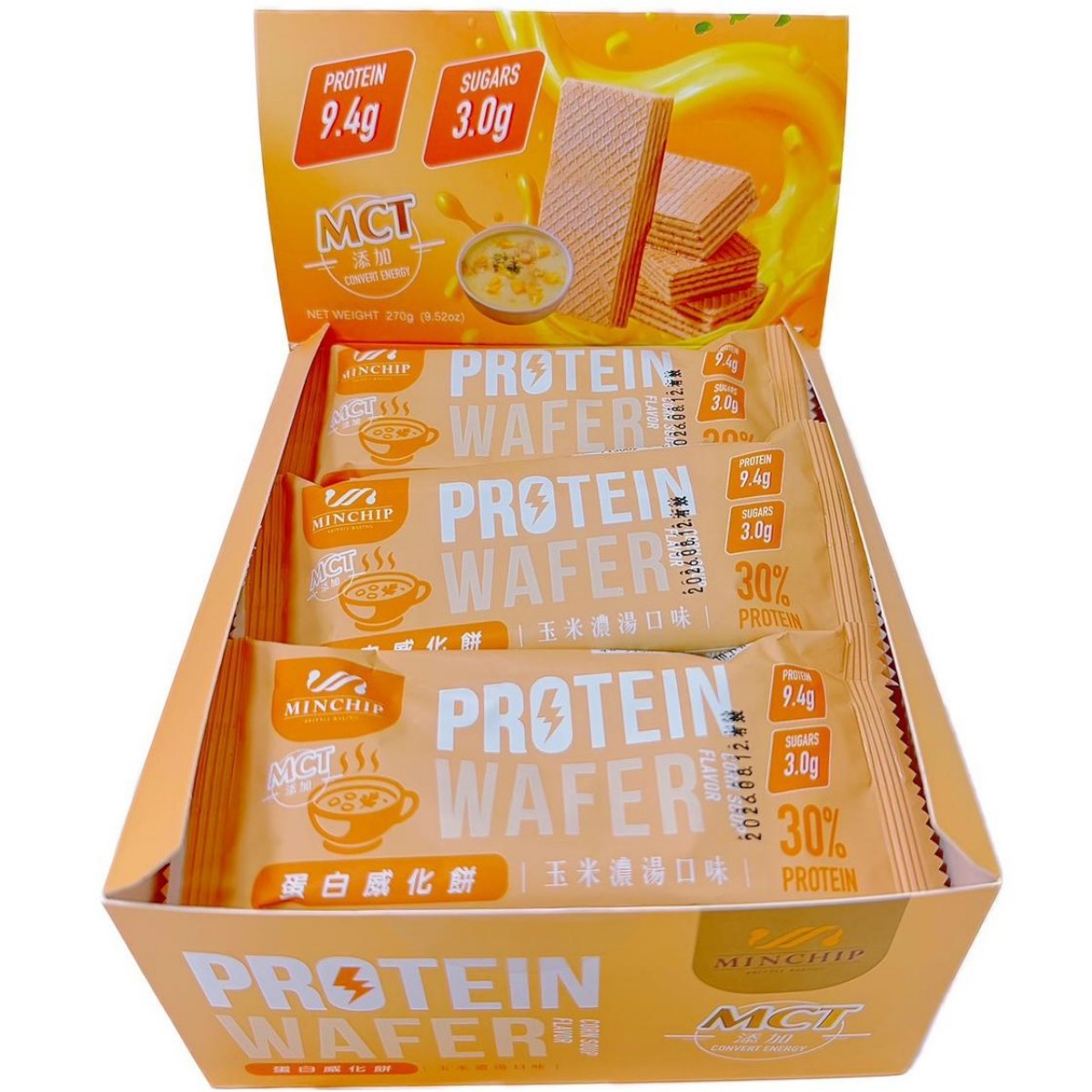 Mincher- Protein Wafer- Corn Soup flavor 30g*9