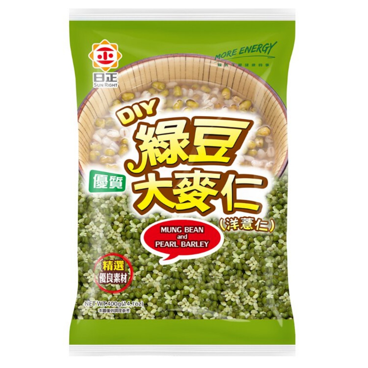 日正- 緑豆大麥仁 400g