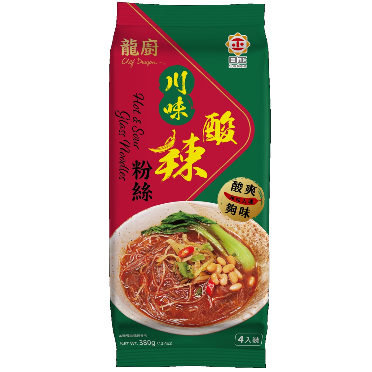 Chef Dragon- Hot and Sour Glass Noodles 380g(95g*4入)