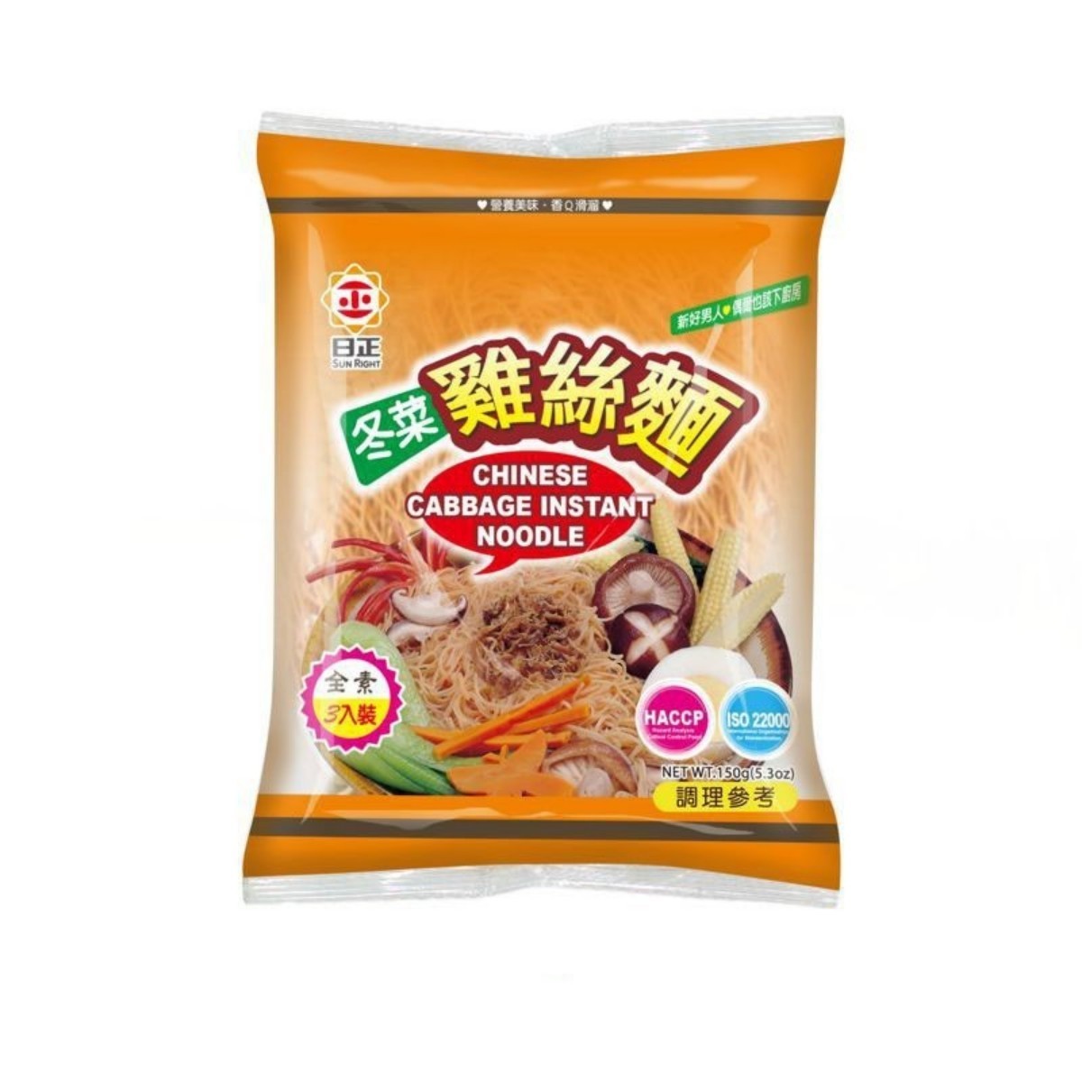 Sunright- Chicken shredded noodles with winter vegetables 150g