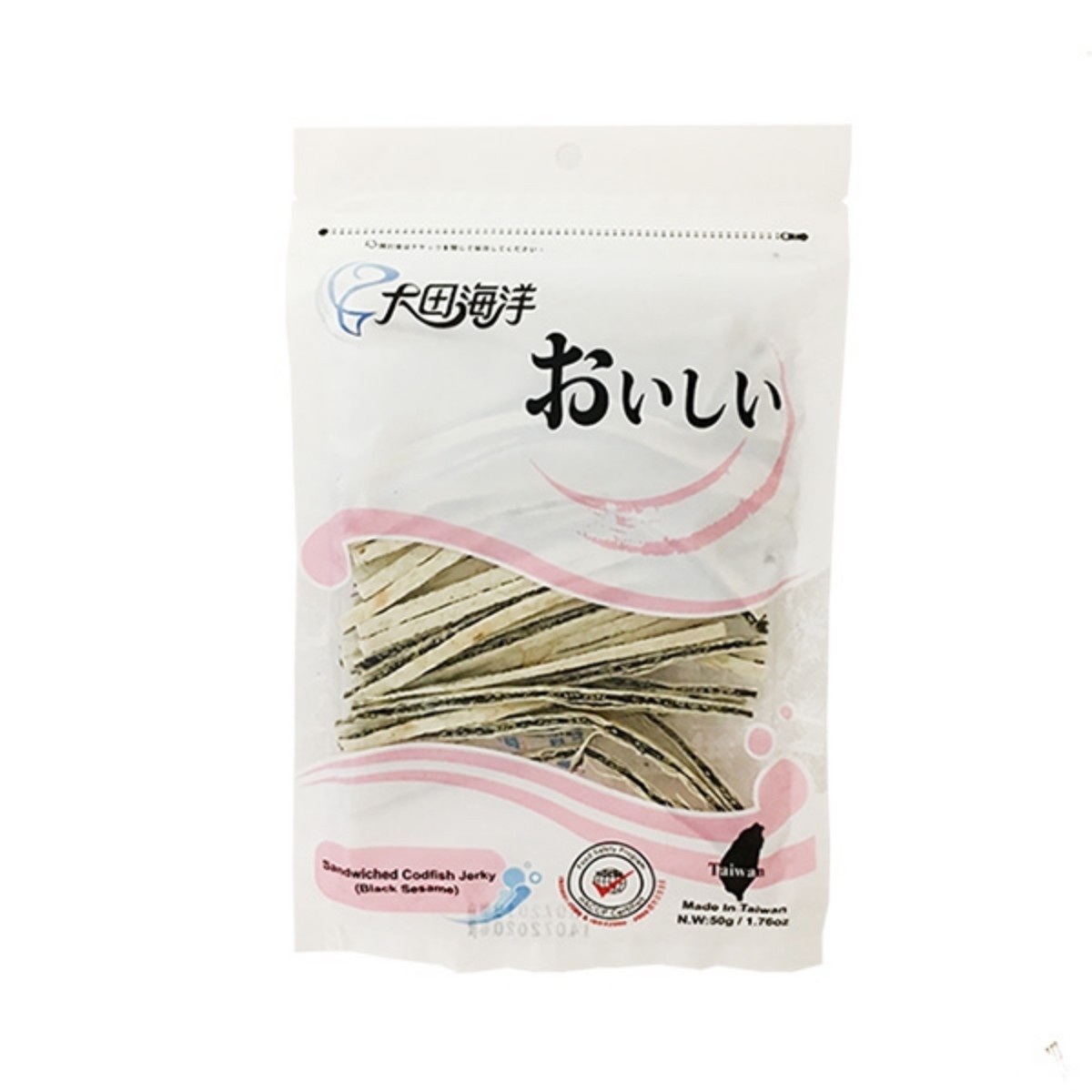 Dah Tien- Sandwiched Fish Jerky - Black Sesame Flavor 50g