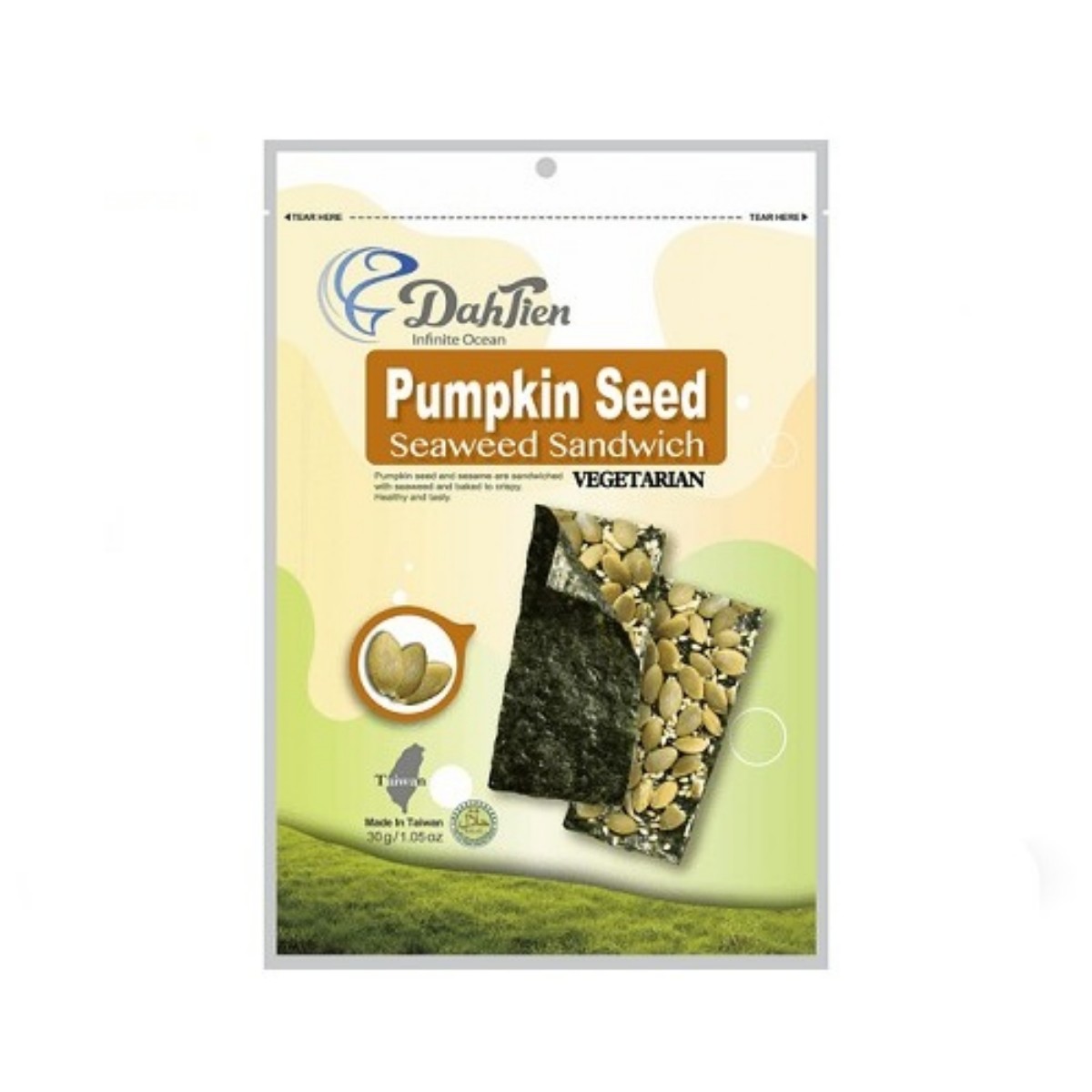 Dah Tien- Sandwiched Seaweed with Pumpkin Seed 30g