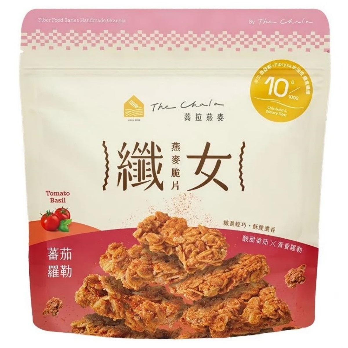 The Chala- Slim Lady Oat Crisps – Tomato Basil 100g