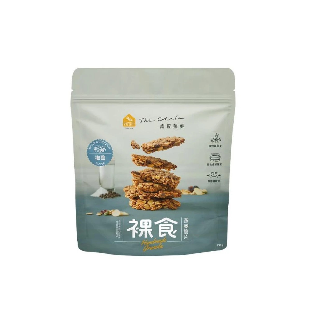 The Chala- Naked Oat Crisps – Salt & Pepper 230g