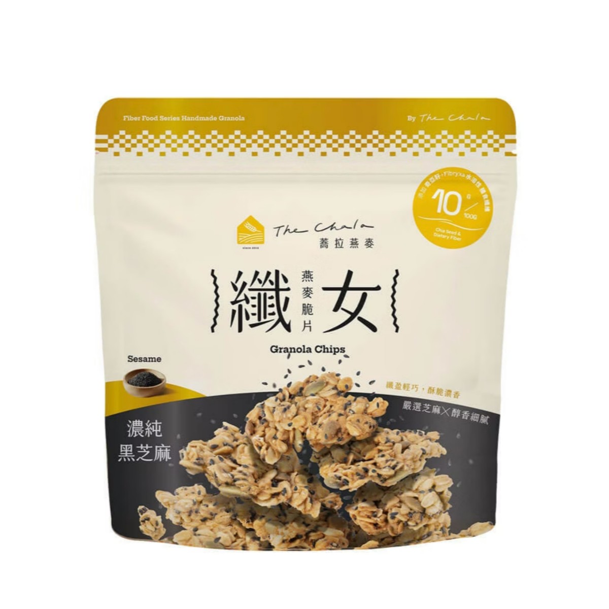 The Chala- Slim Lady Oat Crisps – Rich Black Sesame 130g