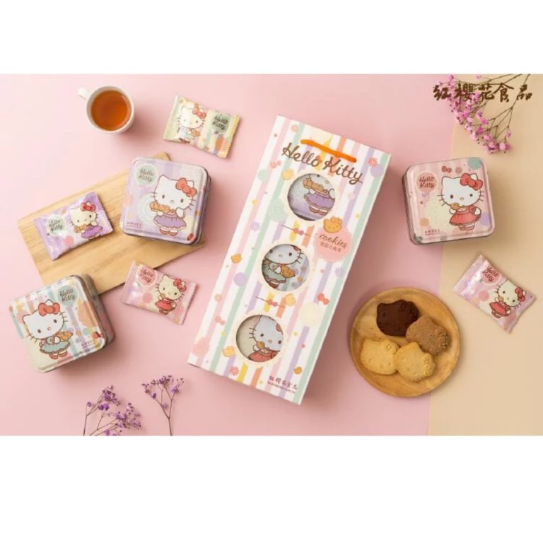 RED SAKURA- Hello Kitty Cookies-Mix Gift Box(Square Tin) 195g