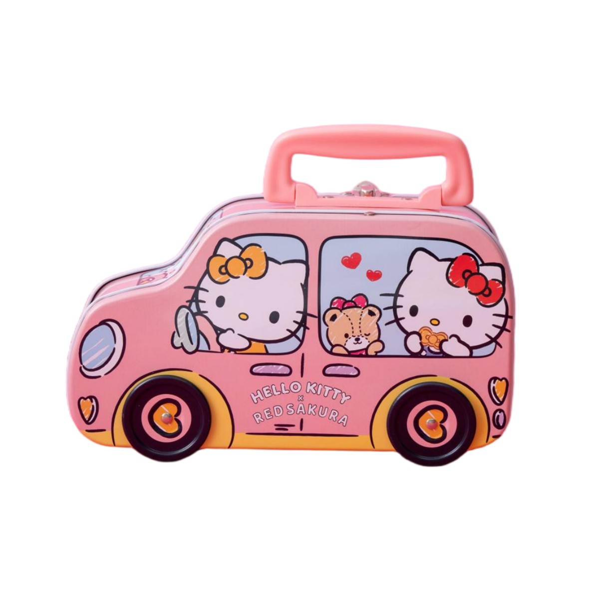 RED SAKURA- Hello Kitty Milk Cookies-Car(Tin)Can roll and save money 224g