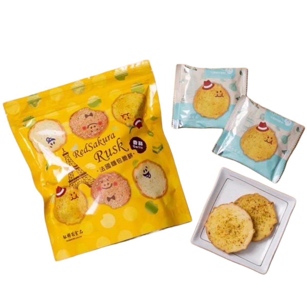 RED SAKURA- Rusks-Garlic (Bag) 12.5g*8