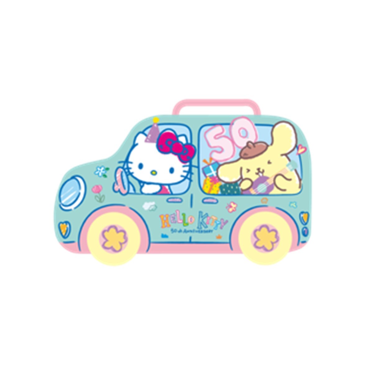 RED SAKURA- Hello Kitty Chocolate Milk Cookies-50th Car (Tin) 28g*8