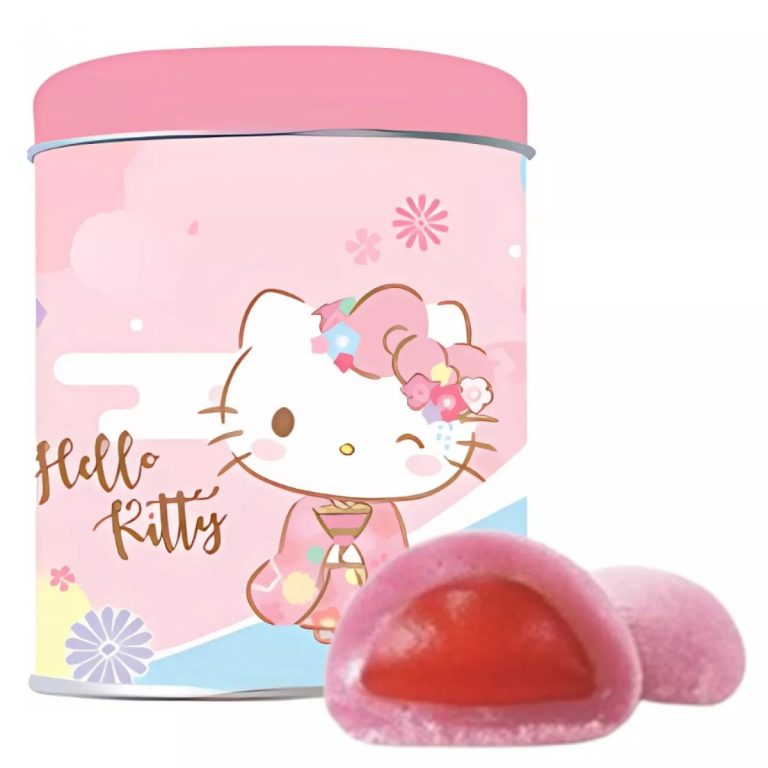 紅櫻花- Hello Kitty 紅豆麻糬(圓罐裝) 90g