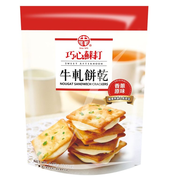 巧心蘇打- 牛軋餅乾(香蔥原味) 145g