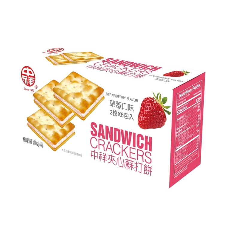 CHUNG HSIANG- Sandwich Crackers-Strawberry Flavor 144g