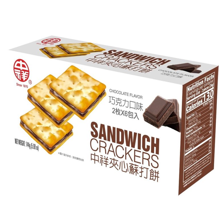 CHUNG HSIANG- Sandwich Crackers-Chocolate Flavor 144g