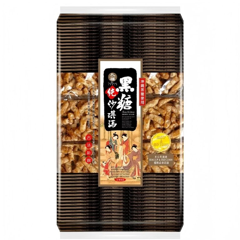 鴻福- 黑糖燕麥沙琪瑪(蛋奶素) (10顆/包) 400g
