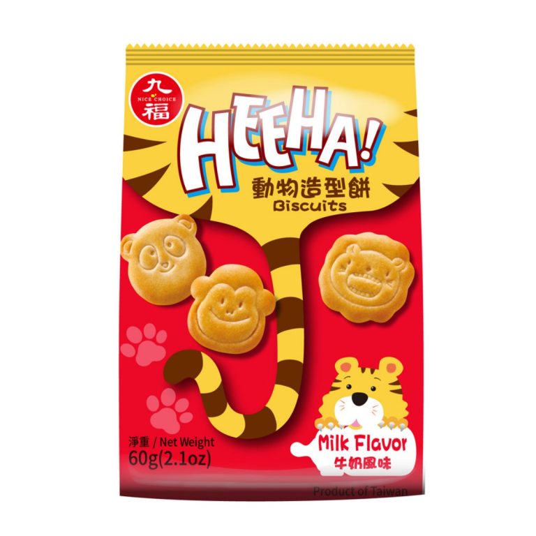 九福- 動物造型餅-牛奶口味 60g