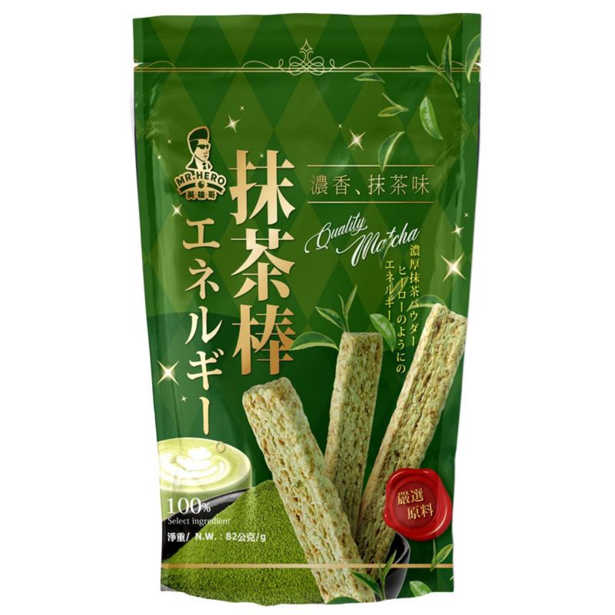 英雄哥- 抹茶棒 82g
