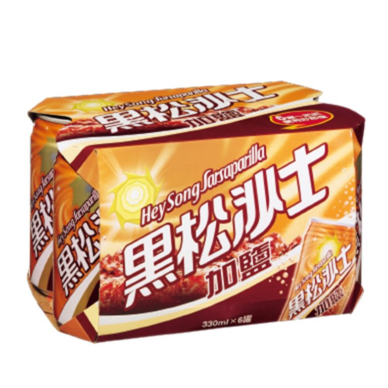 黒松- 塩入り黒松サルサパリラ（6本セット） 330ml*6
