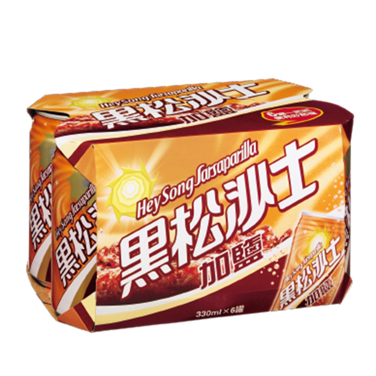 黒松- 塩入り黒松サルサパリラ（6本セット） 330ml*6