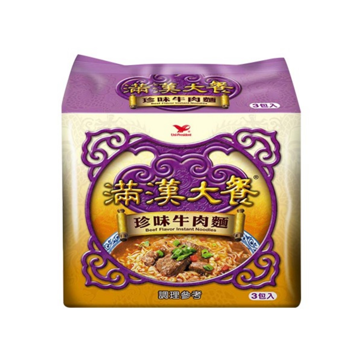 Man Han Feast- Instant Noodle-Beef Flavor (173g*3)*4