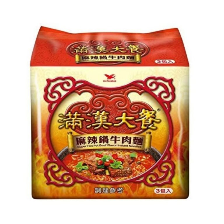 Man Han Feast- Super Hot Pot Beef FlavaorInstant Noodles (200g*3)*4