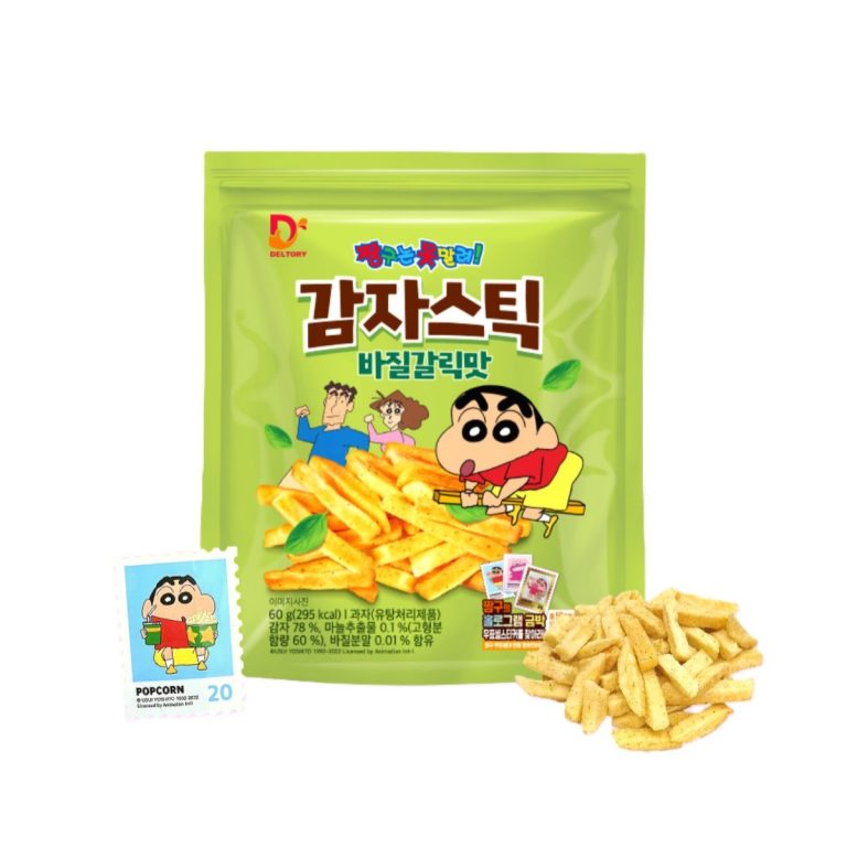 SUN FRIEND- SF Crayon Shinchan french fries snack (basil garlic flavor) 60g