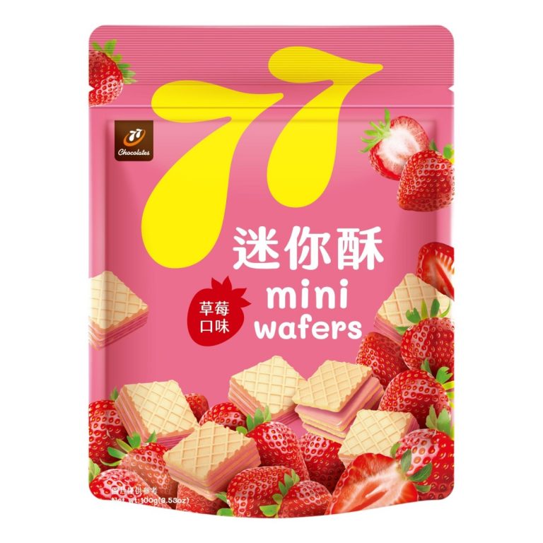 77- Mini Wafers (Strawberry Flavor) 100g