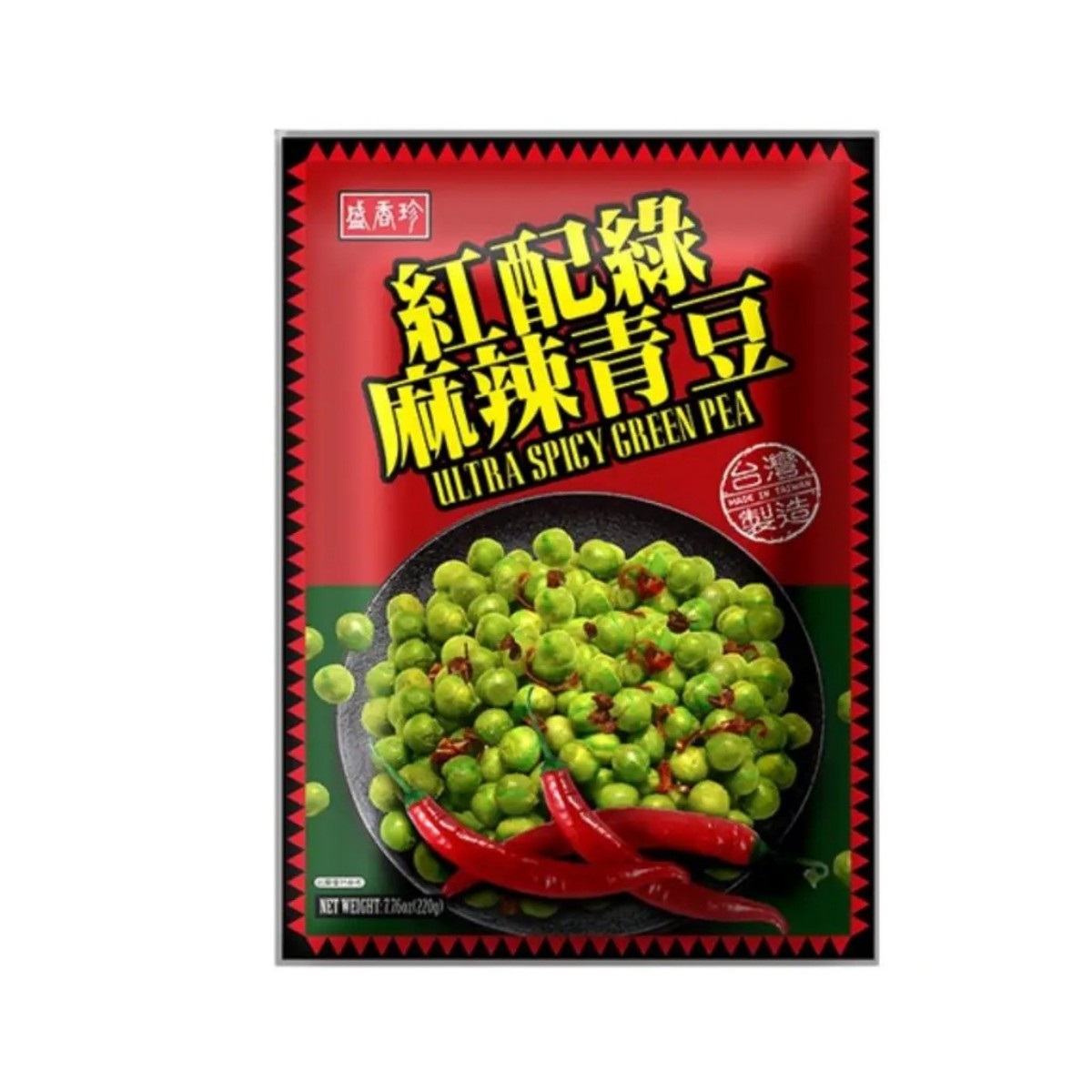 盛香珍- 麻辣青豆(紅配綠) 220g