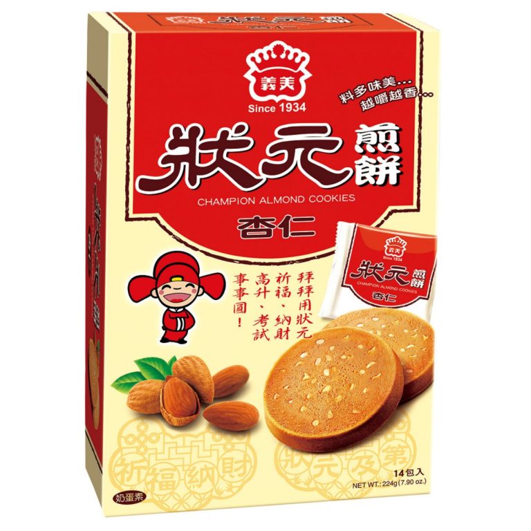 義美- 狀元煎餅(杏仁)量販包 224g