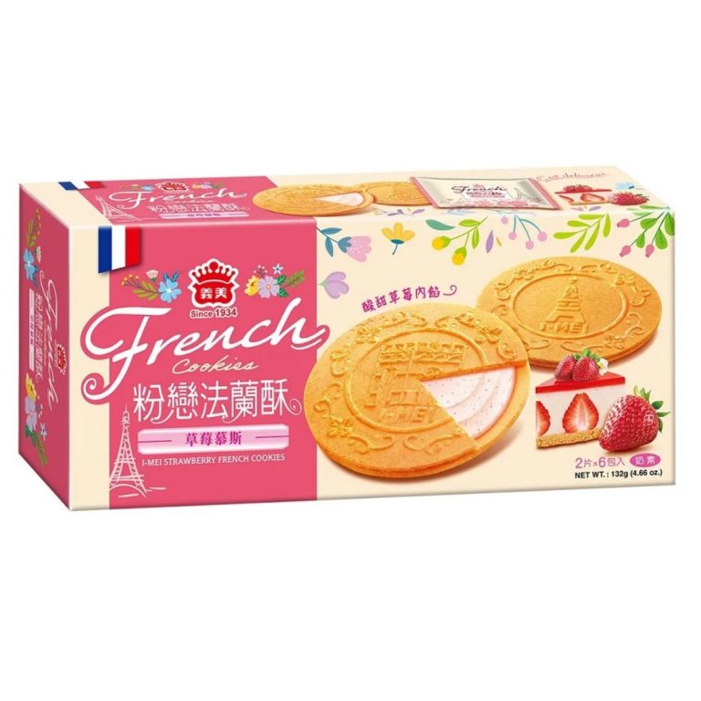 I-MEI- French Cookies Strawberry Fmly 132g