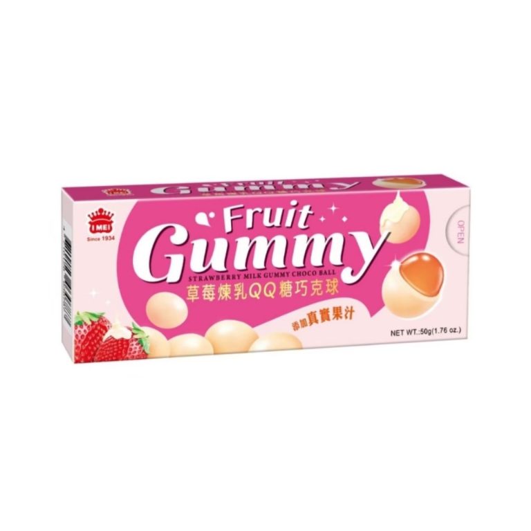 義美- 草莓QQ煉乳球磚形盒 50g*10入/盒