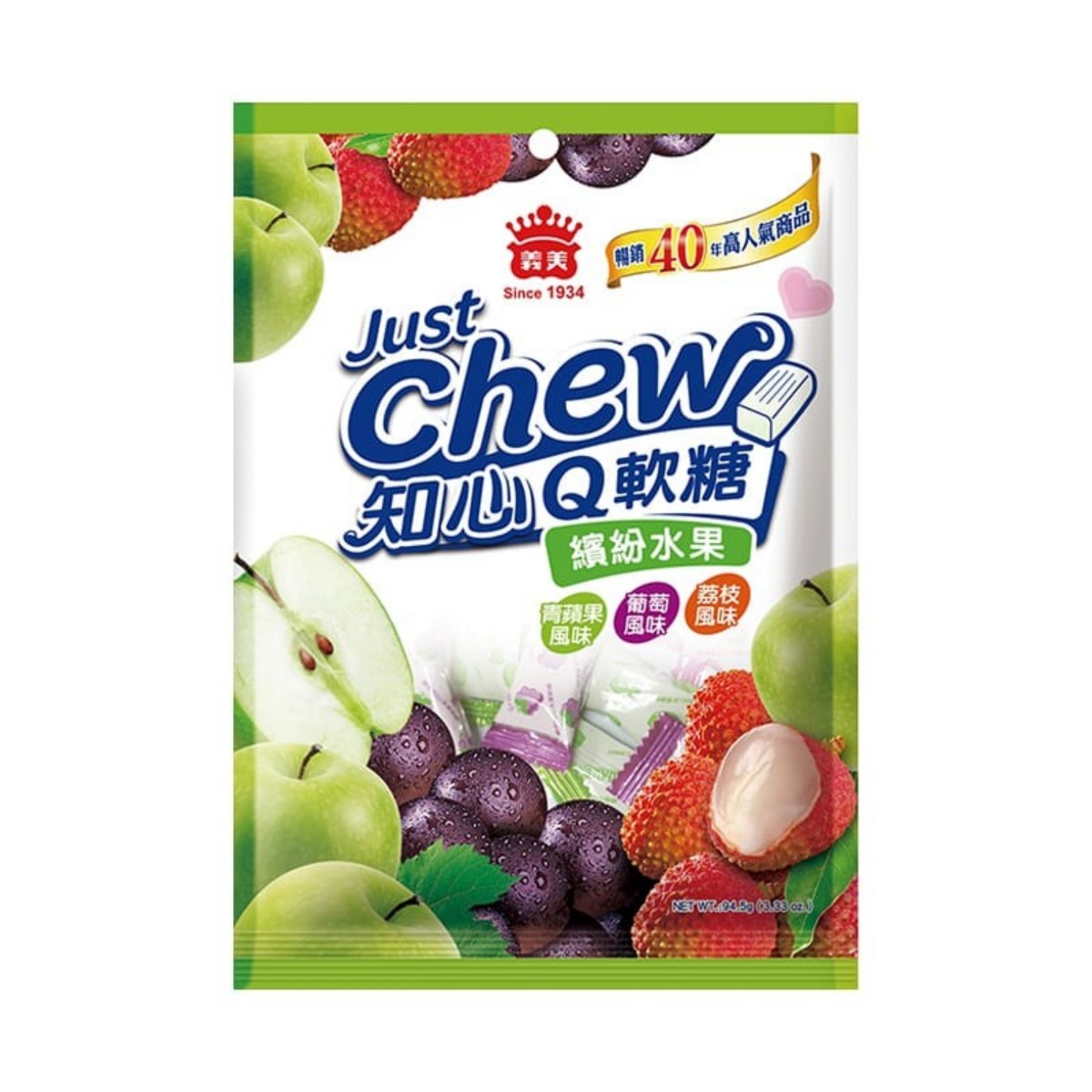 義美- 知心Q軟糖-繽紛水果 94.5g
