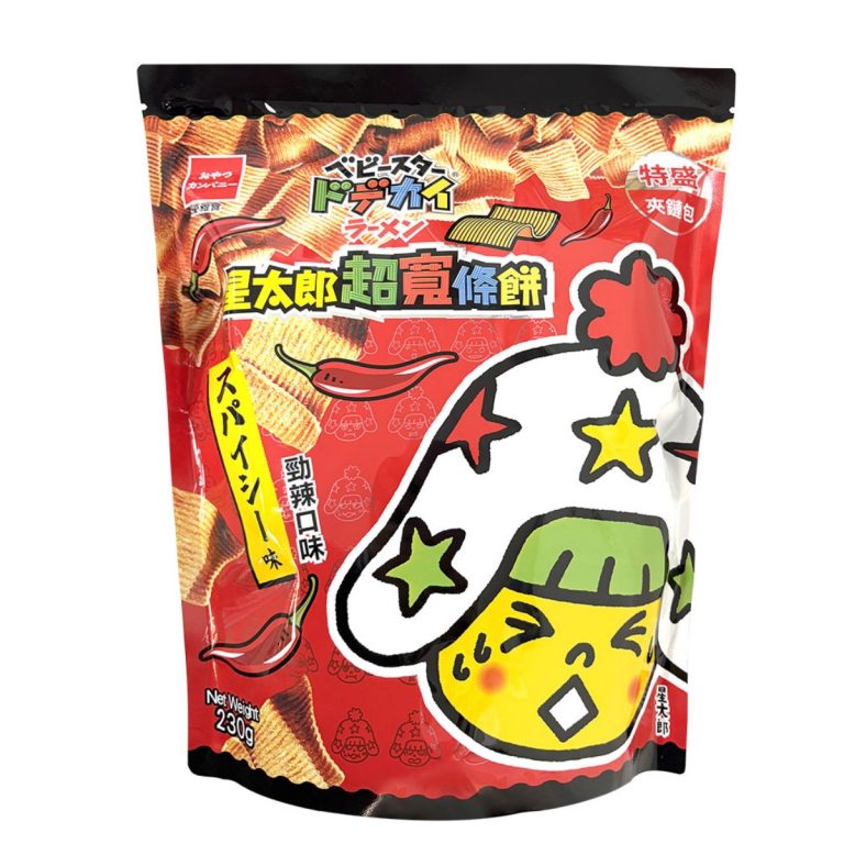 Baby Star- Crunchy Ramen Snack (Wide) - Red Chili 230g