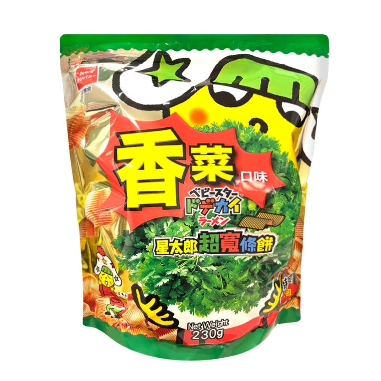 Baby Star- Crunchy Ramen Snack (Wide) - Coriander Flavor 230g