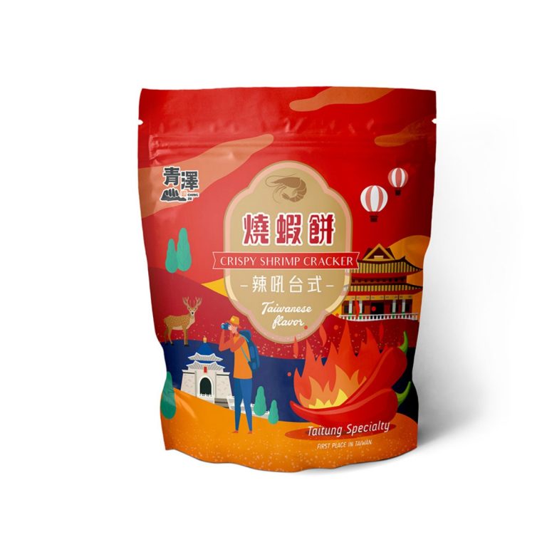 Ching Ze- Grilled Shrimp Chips (Spicy Taiwanese Flavor) 100g