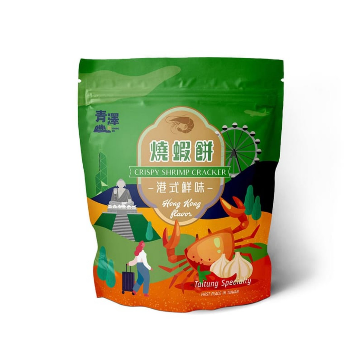 Ching Ze- Grilled Shrimp Chips (Hong Kong Savory Flavor) 100g