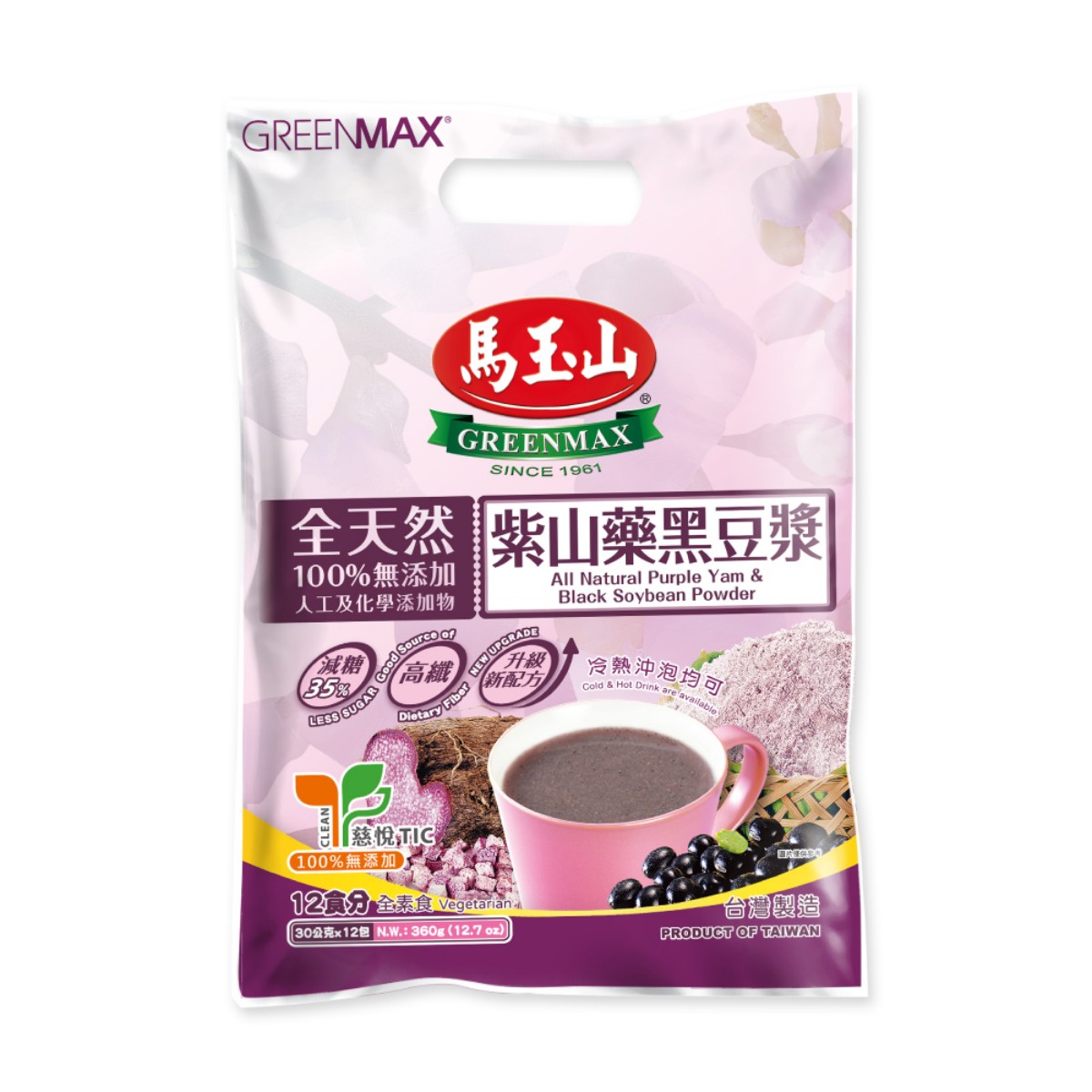 GREENMAX- Purple Yam & Black Soybean Powder 360g(30g*12)