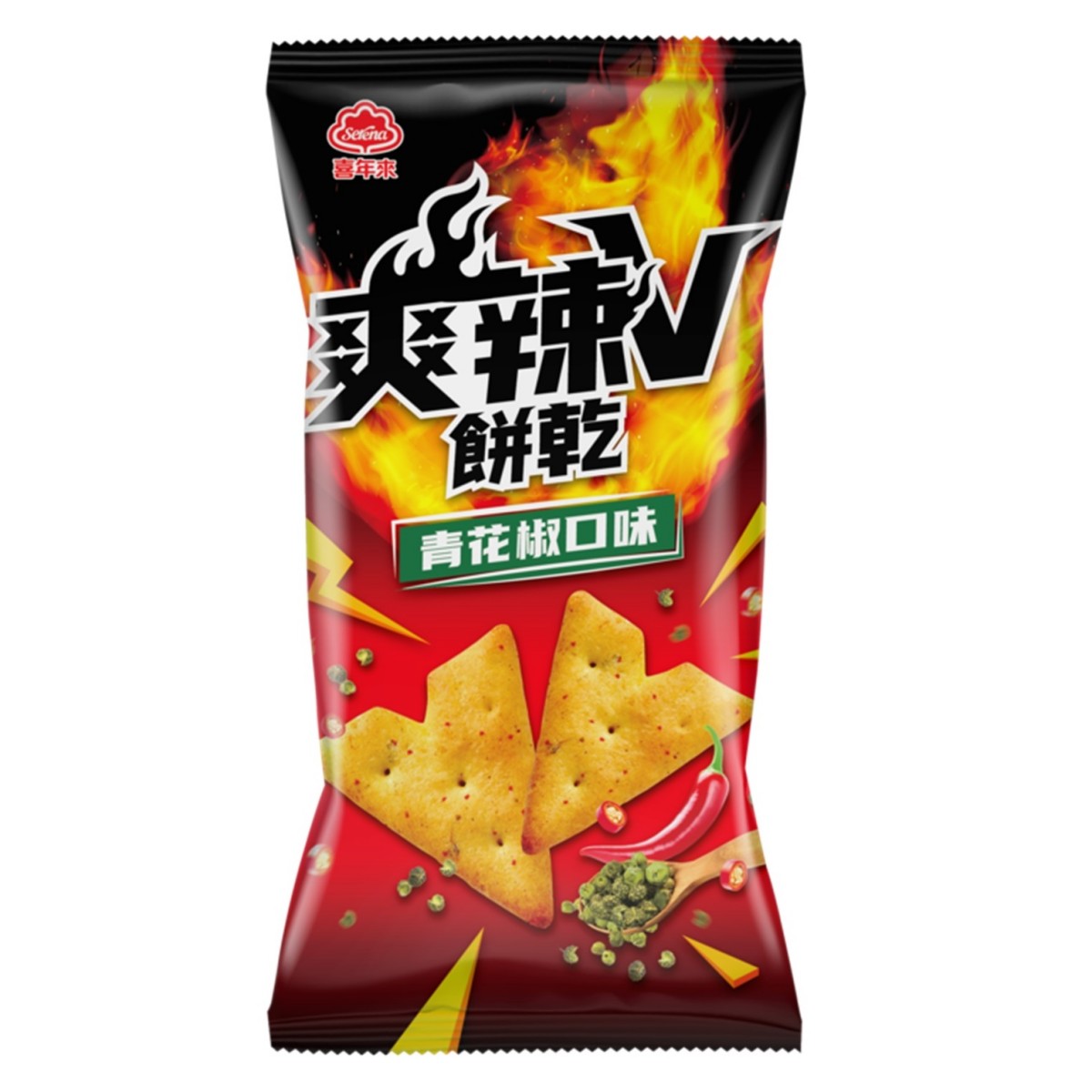 喜年來- 爽辣V餅乾-青花椒口味(單包) 50g