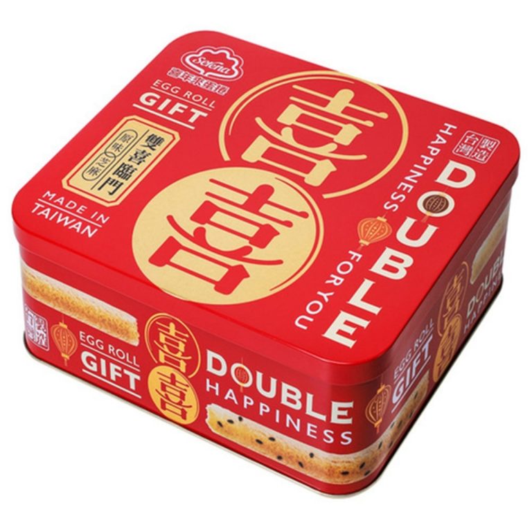 喜年來- 雙喜禮盒-原味蛋捲&芝麻蛋捲 384g