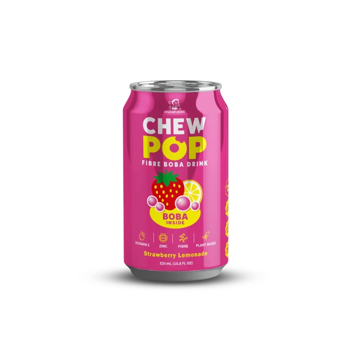 CHEW POP- Strawberry Lemonade Fibre Boba Drink 320ml