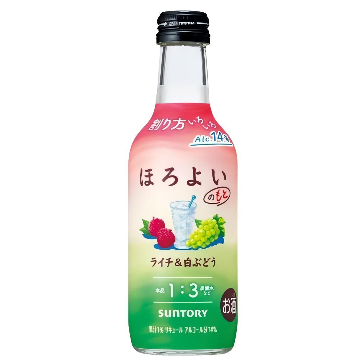 SUNTORY- Horoyoi Lychee & White Grape, 250ml Bottle