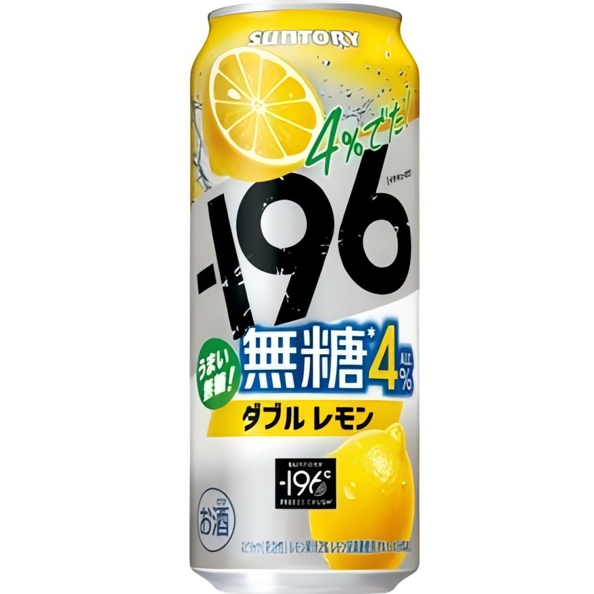 SUNTORY- −196 Sugar-Free Double Lemon 4% 500ml Can