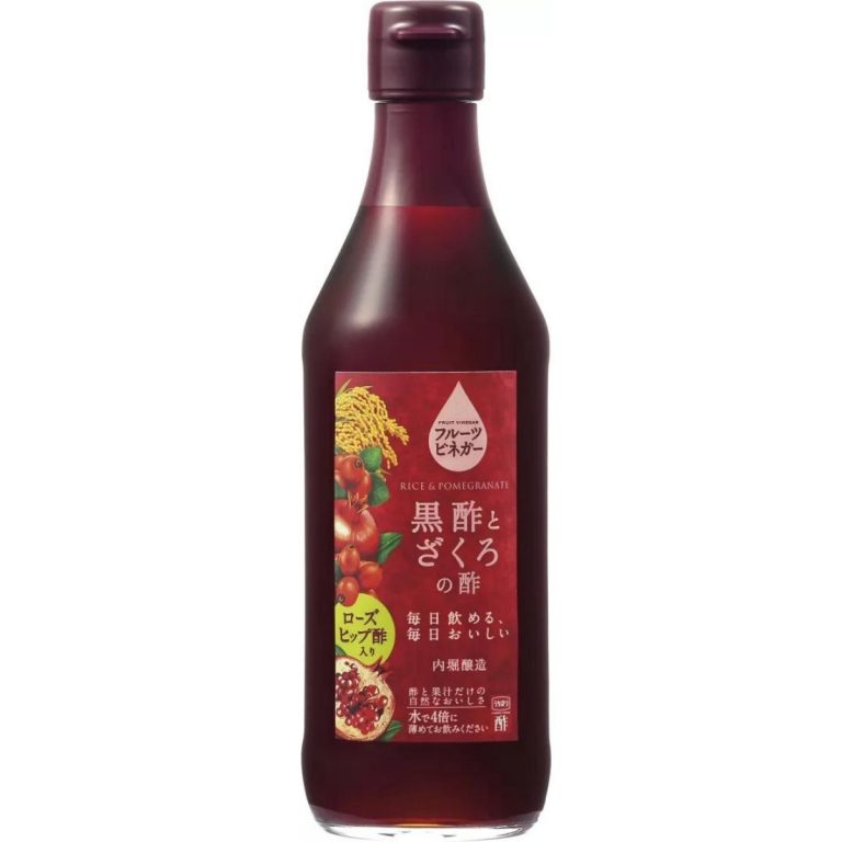 内堀醸造- フルーツビネガー黒酢とざくろの酢 ローズヒップ酢入り 360ml