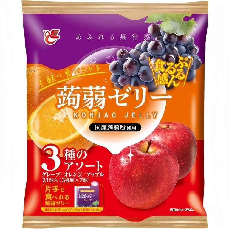 エースベーカリー- 蒟蒻ゼリーグレープ+オレンジ+アップル 445g