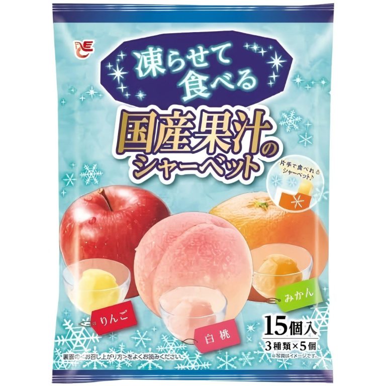 エースベーカリー- 凍らせて食べる国産果汁のシャーベット 白桃+みかん+りんご 315g