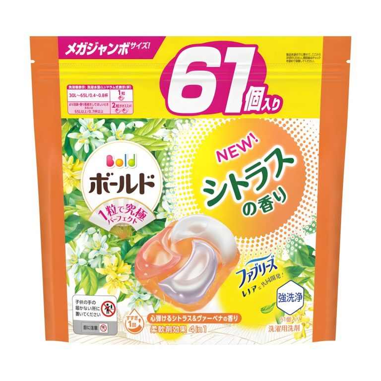 寶僑- 熊寶貝 4D洗衣凝珠-清新柑橘與馬鞭草香 補充包(特大包,61顆)