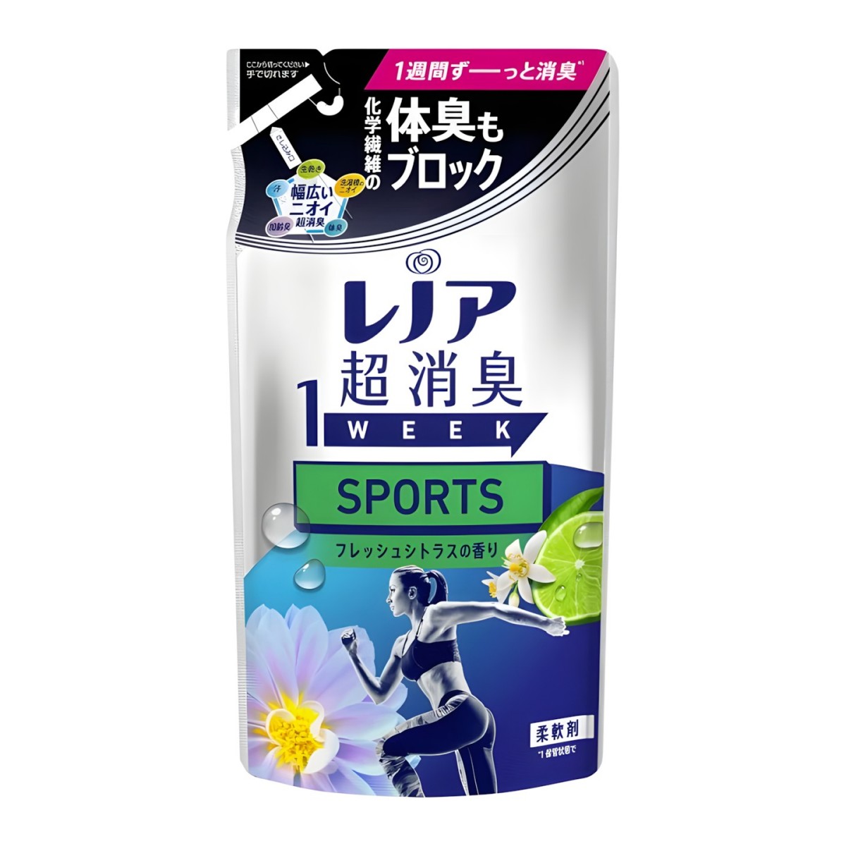 P&G- ﾚﾉｱ超消臭1weekSPORTSﾌﾚｯｼｭｼﾄﾗｽの香り つめかえ用 380ml
